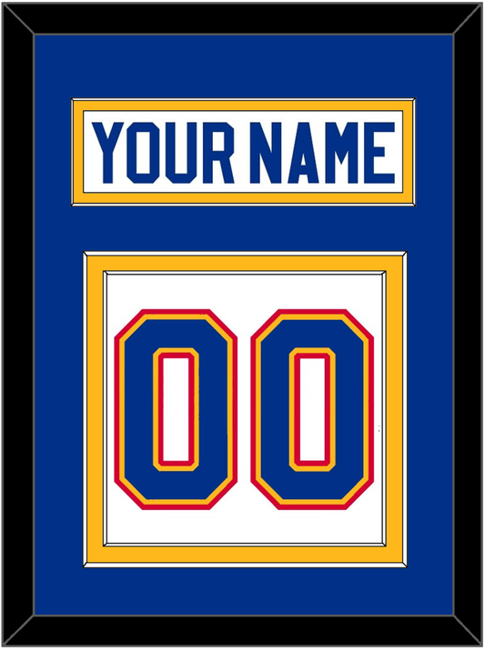 St. Louis Nameplate & Number (Back) - Home White (1985-1987) - Signature Tier 2
