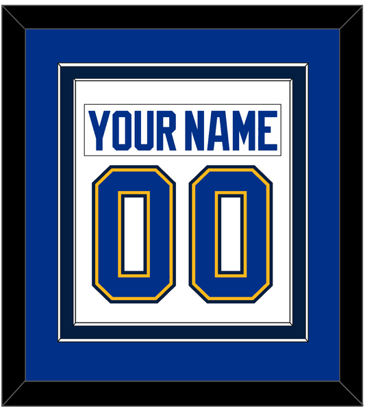 St. Louis Nameplate & Number (Back) Combined - Road White (2014-2017) - Signature Tier 4