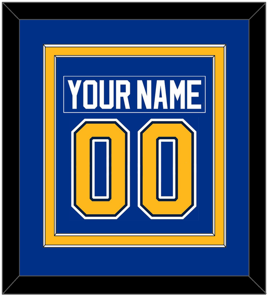 St. Louis Nameplate & Number (Back) Combined - Home Blue (2007-2014) - Signature Tier 3