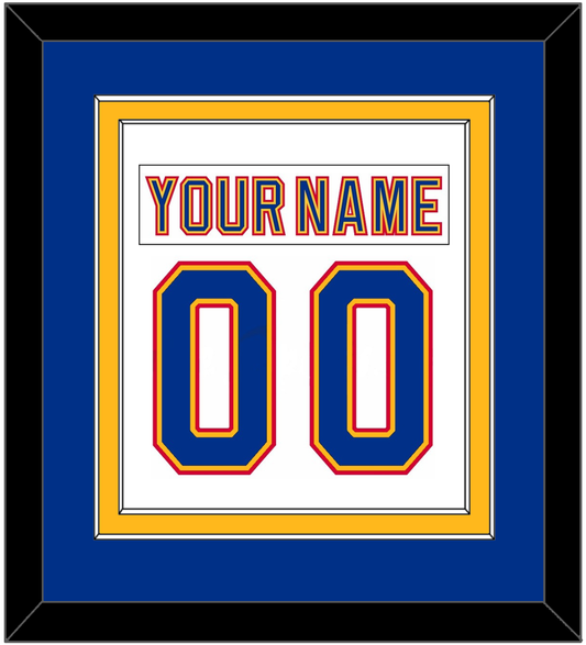 St. Louis Nameplate & Number (Back) Combined - Home White (1992-1995) - Signature Tier 2