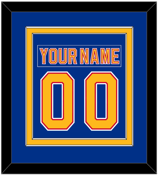 St. Louis Nameplate & Number (Back) Combined - Road Blue (1992-1995) - Signature Tier 2