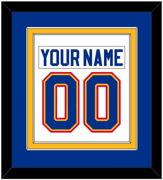 St. Louis Nameplate & Number (Back) Combined - Home White (1985-1987) - Signature Tier 2
