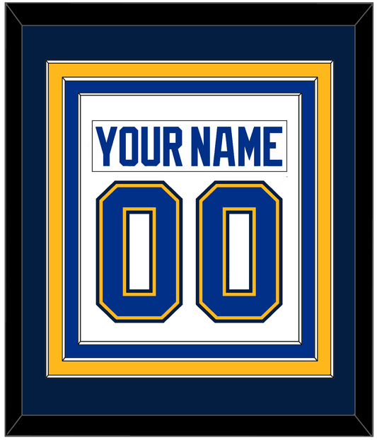 St. Louis Nameplate & Number (Back) Combined - Road White (2017-2025) - Premier Tier 4