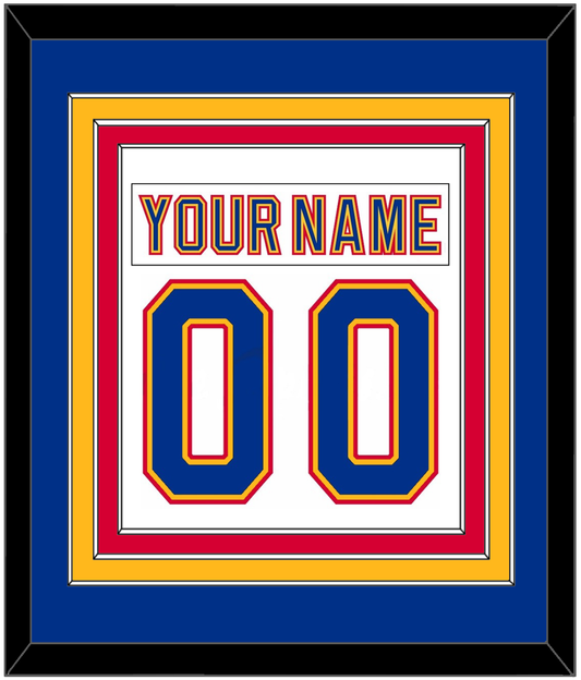 St. Louis Nameplate & Number (Back) Combined - Road White (1992-1995) - Premier Tier 2