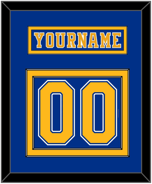 St. Louis Nameplate & Number (Back) - Road Blue (1984-1985) - Signature Tier 2