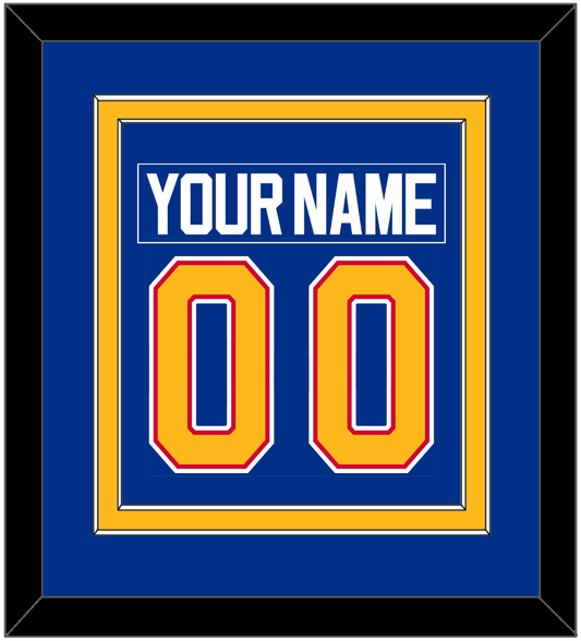St. Louis Nameplate & Number (Back) Combined - Road Blue (1987-1992) - Signature Tier 2