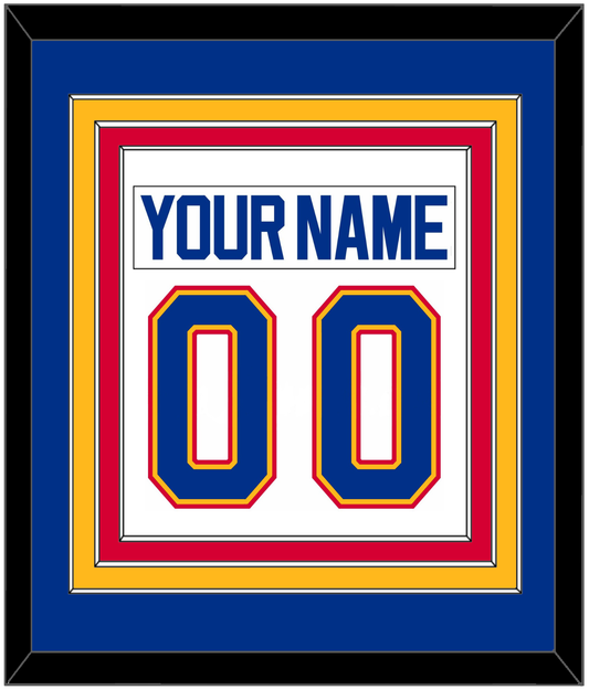 St. Louis Nameplate & Number (Back) Combined - Road White (1987-1992) - Premier Tier 2