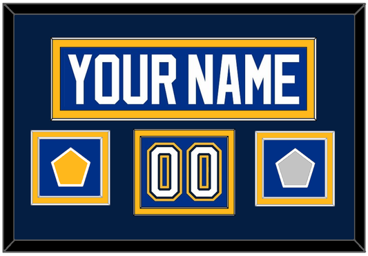 St. Louis Nameplate, Number (Shoulder), Stanley Cup Finals And Championship Banner Patches - Home Blue (2017-2025) - Signature Tier 2