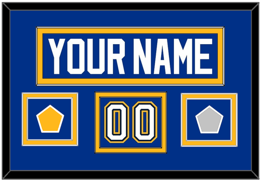 St. Louis Nameplate, Number (Shoulder), Stanley Cup Finals And Championship Banner Patches - Home Blue (2017-2025) - Signature Tier 3
