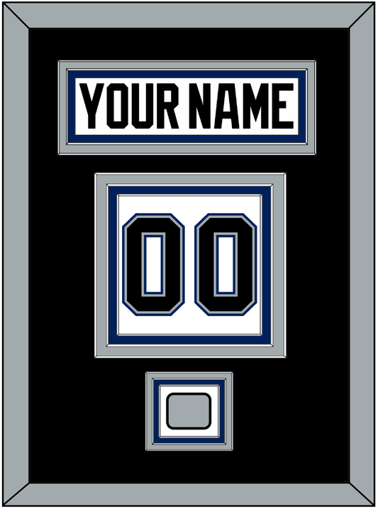 Tampa Bay Nameplate & Number (Back) With 2004 Stanley Cup Finals Patch - Home White (2001-2007) - Premier Tier 3