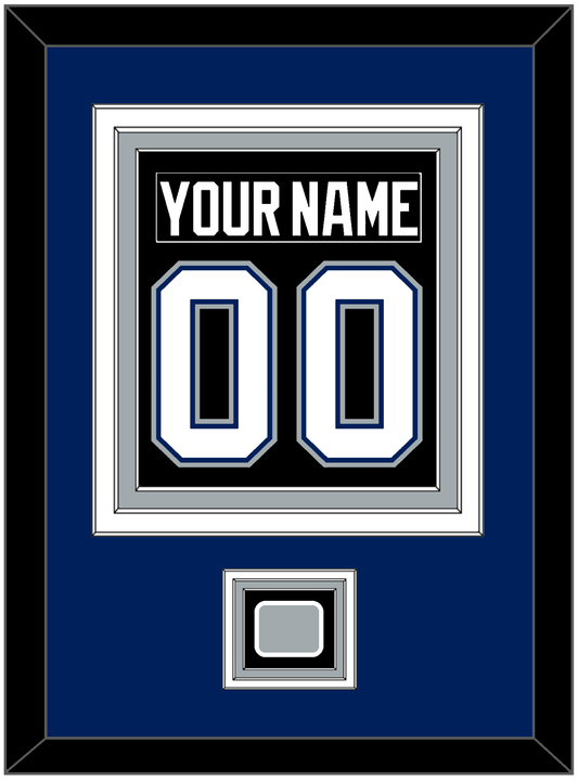 Tampa Bay Nameplate & Number (Back) Combined With 2004 Stanley Cup Finals Patch - Road Black (2001-2007) - Premier Tier 2