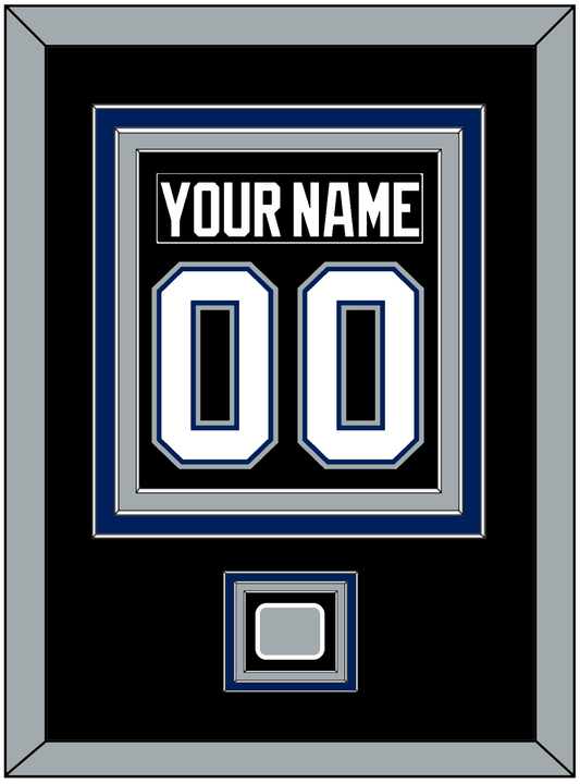 Tampa Bay Nameplate & Number (Back) Combined With 2004 Stanley Cup Finals Patch - Road Black (2001-2007) - Premier Tier 3