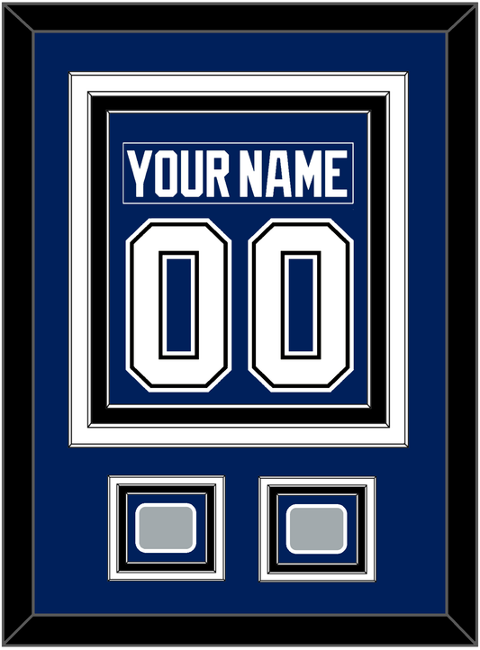 Tampa Bay Nameplate & Number (Back) Combined With 2020 & 2021 Stanley Cup Finals Patches - Home Blue - Premier Tier 3