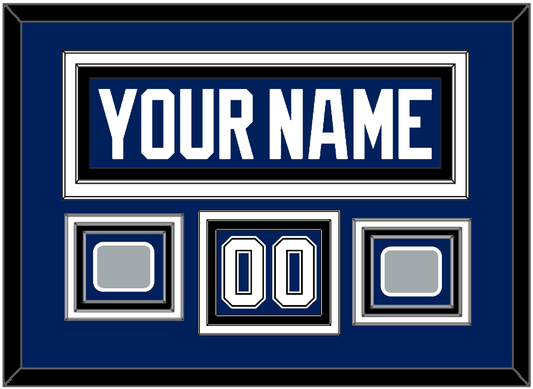 Tampa Bay Nameplate & Number (Shoulder) With 2020 & 2021 Stanley Cup Champions Patches - Home Blue - Premier Tier 3