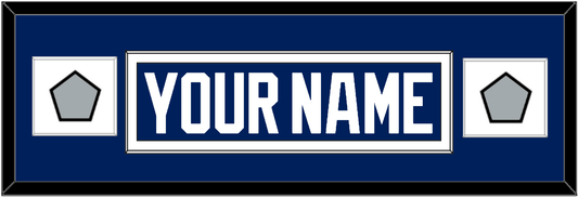 Tampa Bay Nameplate With 2020 & 2021 Stanley Cup Finals Patches - Home Blue - Essential Tier 4