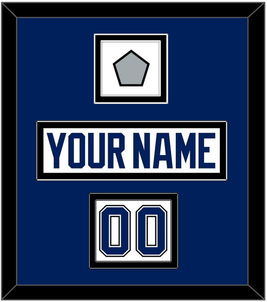 Tampa Bay Nameplate & Number (Shoulder) With 2020 Or 2021 Stanley Cup Champions Patch - Road White - Signature Tier 2