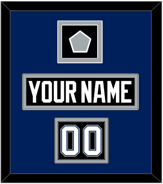 Tampa Bay Nameplate, Number (Shoulder) & 2004 Stanley Cup Finals Patch - Road Black (2001-2007) - Signature Tier 3