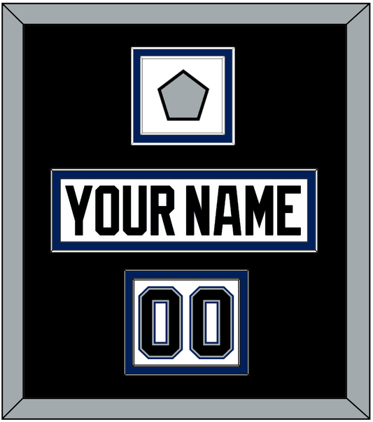 Tampa Bay Nameplate, Number (Shoulder) & 2004 Stanley Cup Finals Patch - Home White (2001-2007) - Signature Tier 2