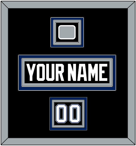 Tampa Bay Nameplate, Number (Shoulder) & 2004 Stanley Cup Finals Patch - Road Black (2001-2007) - Premier Tier 2