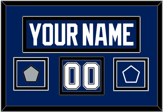 Tampa Bay Nameplate & Number (Shoulder) With 2020 Or 2021 Stanley Cup Finals Patch & Jersey Logo Patch - Home Blue - Signature Tier 3