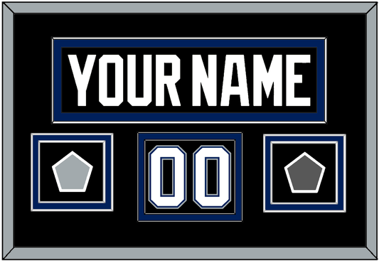 Tampa Bay Nameplate & Number (Shoulder) With 2004 Stanley Cup Finals & Jersey Logo Patches - Road Black (2001-2007) - Signature Tier 2