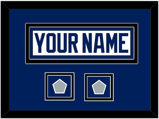 Tampa Bay Nameplate With 2020 & 2021 Stanley Cup Champions Patches - Road White - Signature Tier 5