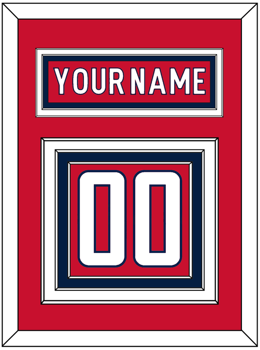 Washington Nameplate & Number (Back) - Home Red - Premier Tier 2