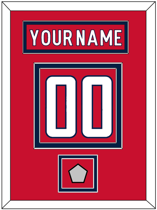 Washington Nameplate & Number (Back) With Stanley Cup Finals Patch - Home Red - Signature Tier 2