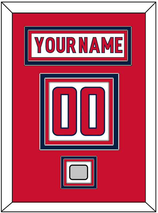 Washington Nameplate & Number (Back) With Stanley Cup Champions Patch - Road White - Premier Tier 2