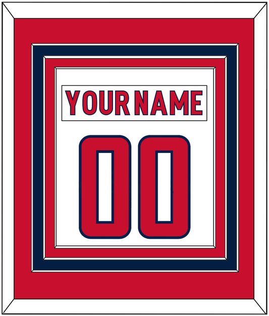 Washington Nameplate & Number (Back) Combined - Road White - Premier Tier 2