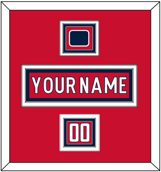 Washington Nameplate, Number (Shoulder) & Jersey Logo Patch - Home Red - Premier Tier 1