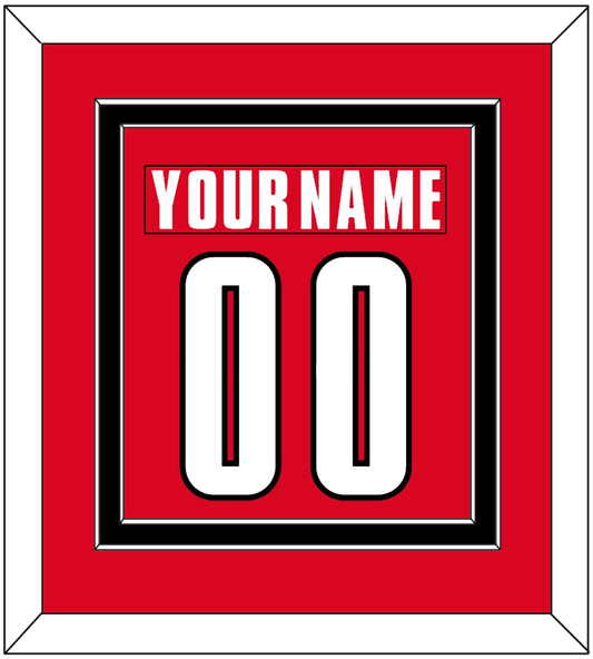 Canada Men's Hockey Nameplate & Number (Back) Combined - 2002 Olympics Road Red - Signature Tier 2