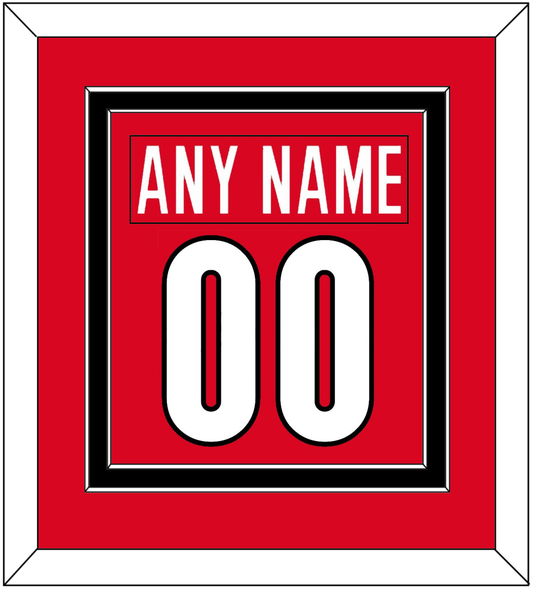 Canada Men's Hockey Nameplate & Number (Back) Combined - 2006 Olympics Road Red - Signature Tier 2
