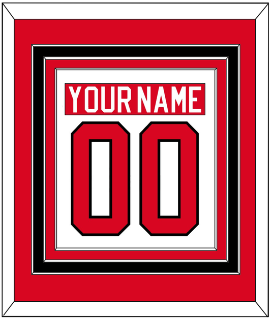 Canada Men's Hockey Nameplate & Number (Back) Combined - 2010 Olympics Home White - Premier Tier 2