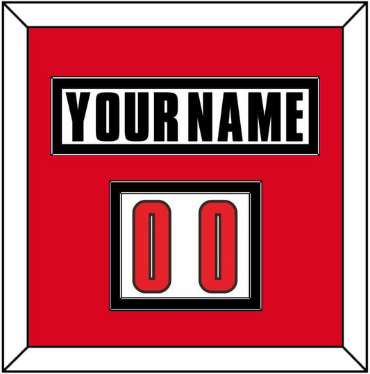 Canada Men’s Hockey Nameplate & Number (Shoulder) - 2002 Olympics Home White - Signature Tier 2