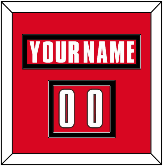 Canada Men’s Hockey Nameplate & Number (Shoulder) - 2002 Olympics Road Red - Signature Tier 2