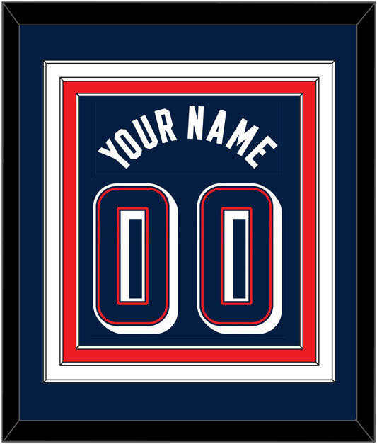 United States Men's Basketball Name & Number (Back) Combined - 2024 Olympics Road Blue - Premier Tier 2