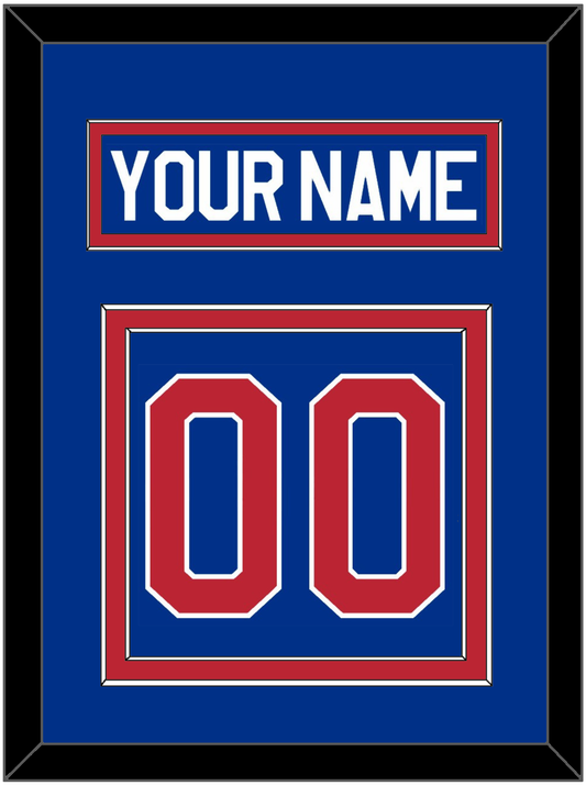 United States Men's Hockey Nameplate & Number (Back) - 1980 Olympics Road Blue - Signature Tier 2