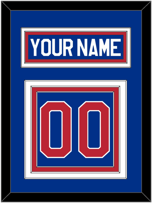 United States Men's Hockey Nameplate & Number (Back) - 1980 Olympics Road Blue - Premier Tier 2