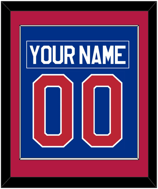 United States Men's Hockey Nameplate & Number (Back) Combined - 1980 Olympics Road Blue - Essential Tier 2