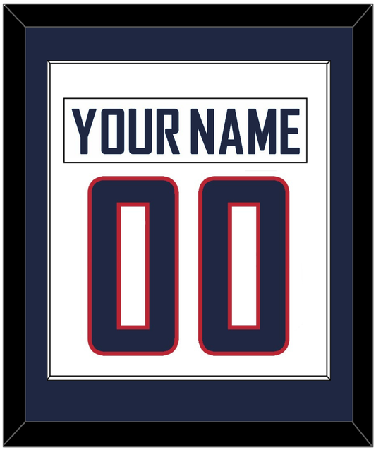 United States Men's Hockey Nameplate & Number (Back) Combined - 2010 Olympics Home White - Essential Tier 1