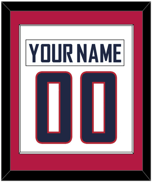 United States Men's Hockey Nameplate & Number (Back) Combined - 2010 Olympics Home White - Essential Tier 2
