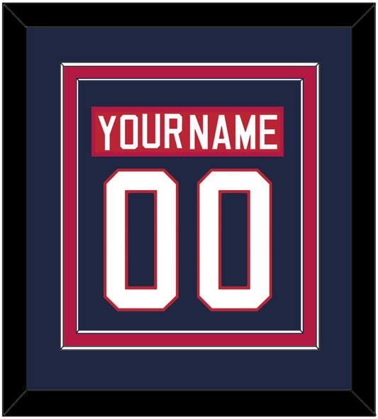 United States Men's Hockey Nameplate & Number (Back) Combined - 2002 Olympics Road Blue - Signature Tier 2