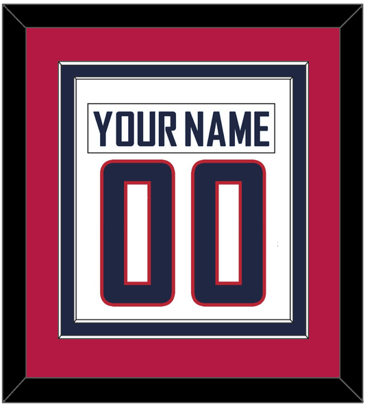 United States Men's Hockey Nameplate & Number (Back) Combined - 2010 Olympics Home White - Signature Tier 4