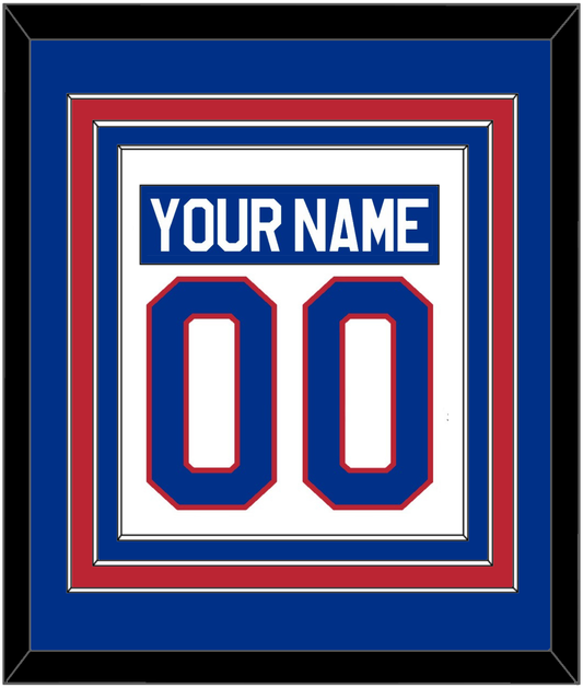 United States Men's Hockey Nameplate & Number (Back) Combined - 1980 Olympics Home White - Premier Tier 2
