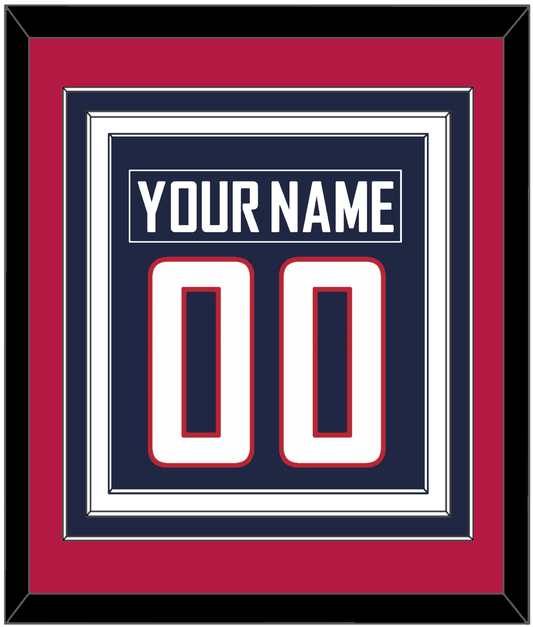 United States Men's Hockey Nameplate & Number (Back) Combined - 2014 Olympics Road Blue - Premier Tier 3