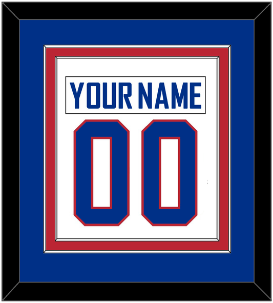 United States Men's Hockey Nameplate & Number (Back) Combined - 2010 Olympics Alternate White - Signature Tier 3