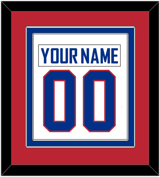 United States Men's Hockey Nameplate & Number (Back) Combined - 2010 Olympics Alternate White - Signature Tier 4