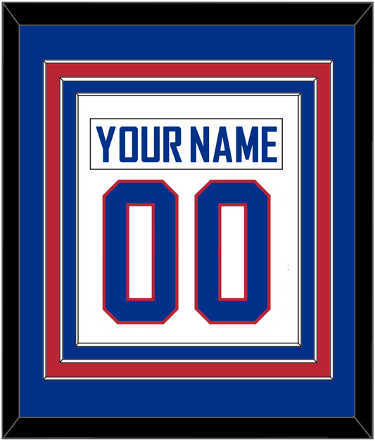 United States Men's Hockey Nameplate & Number (Back) Combined - 2010 Olympics Alternate White - Premier Tier 2