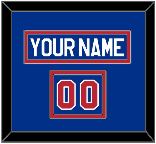 United States Men’s Hockey Nameplate & Number (Shoulder) - 1980 Olympics Road Blue - Signature Tier 2